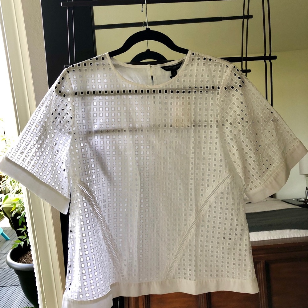Banana Republic white tunic shirt
